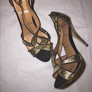 Sparkly Gold Elle Heels